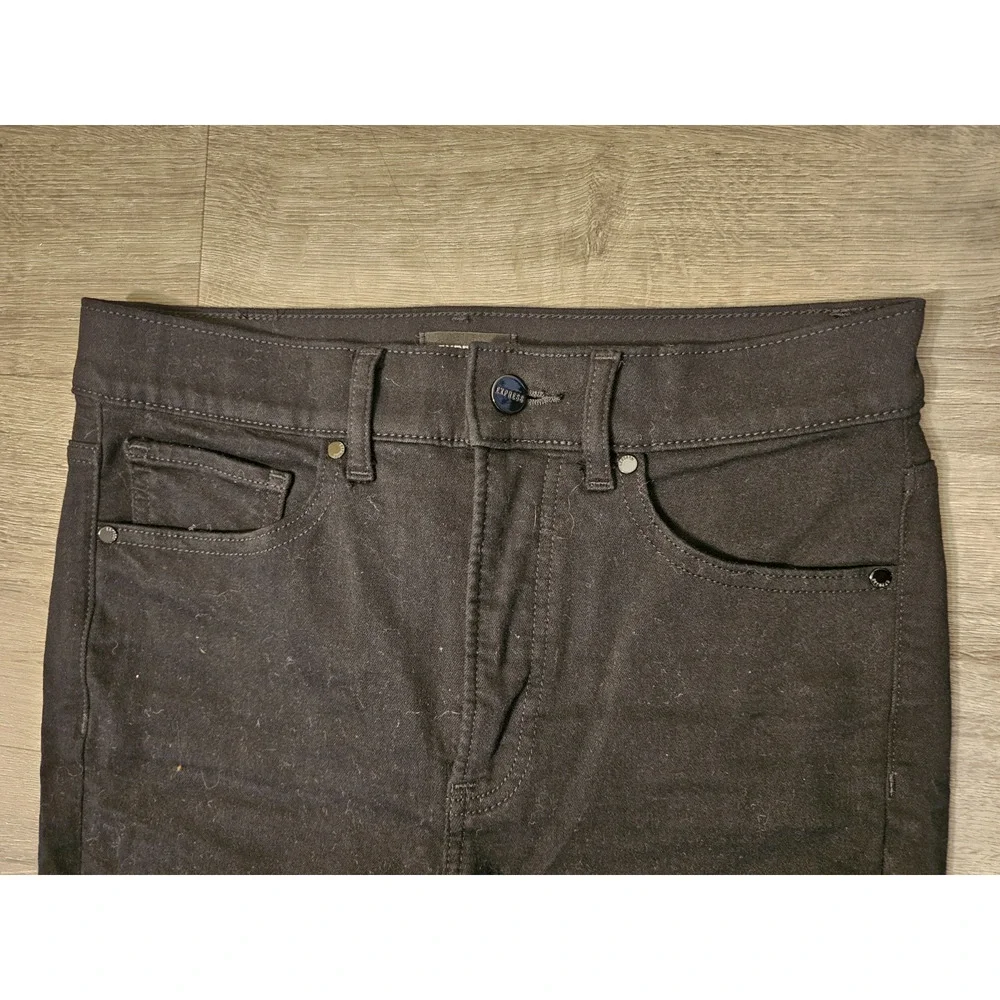 Express Womens 90's Skinny High Rise Black Stretch Denim Ankle Jeans Size 6